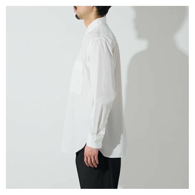 コロン ：colon ／ 【国内正規品】 ／ コットン60番手単糸ブロードダブルポケットシャツ「CSH-4」（ホワイト）／ オールシーズン メンズ 日本 長袖シャツ コットンシャツ