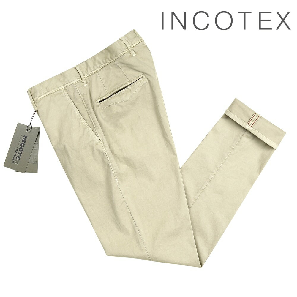 インコテックススラックス INCOTEX SLACKS ／ 【国内正規品】 ／ 24SS 製品染めコットンストレッチギャバジンチノパンツ 17S100-9664A ベージュ ／ 3シーズン メンズ イタリア ボトムス チノパ…