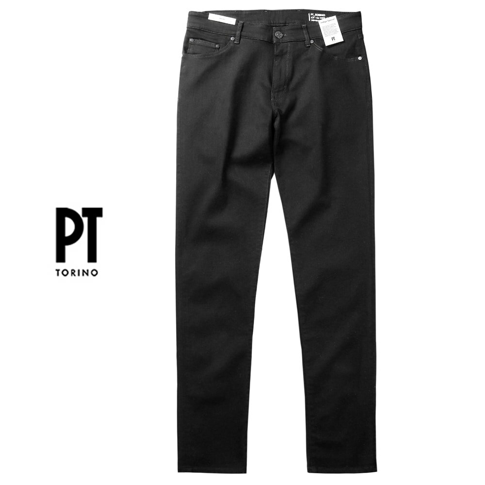 PT TORINO DENIM ピーティートリノデニム ／ 【国内正規品】 ／ 24SS ワンウォッシュコットンストレッチブラックデニムジーンズ「SWING」（ブラック）／ PT05 PTトリノ オールシーズン メンズ ボトムス デニム ジーンズ