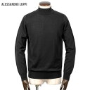 アレッサンドロルッピ Alessandro Luppi / 25-26AW ZEGNA BARUFFAキャッシュウールハイゲージモックネックニット「1222」(NERO/ブラック)/ 秋冬 メンズ イタリア セーター ウォッシャブルウール ゼニアバルッファ
