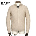 【クーポンで15%OFF】バフィー BAFY / 25-26AW メリノウール5ゲージダイヤ編み立ち襟フルジップニット「4435」(ライトベージュ)【ラッピング...