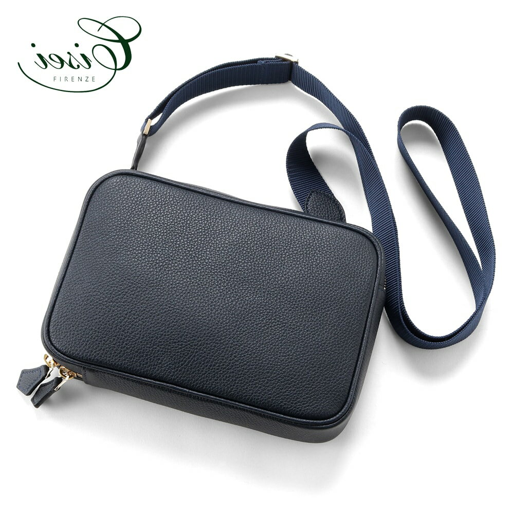 シセイ チセイ Cisei ／ 【国内正規品】 ／ グレインレザー3WAYミニショルダーバッグ「1285／LD」（NAVY／ネイビー）／ メンズ イタリア レザー カバン ビジネス クラッチバッグ ポーチ