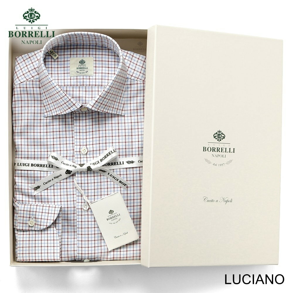 新品 春夏 ルイジボレッリ ルイジボレリ 43 XL LUIGI BORRELLI ドレスシャツ 長袖 ホワイト 白 綿100% 正規品 イタリア製 ポイント10倍 ルイジボレッリ ルイジボレリ LUIGI BORRELLI ／ 25
