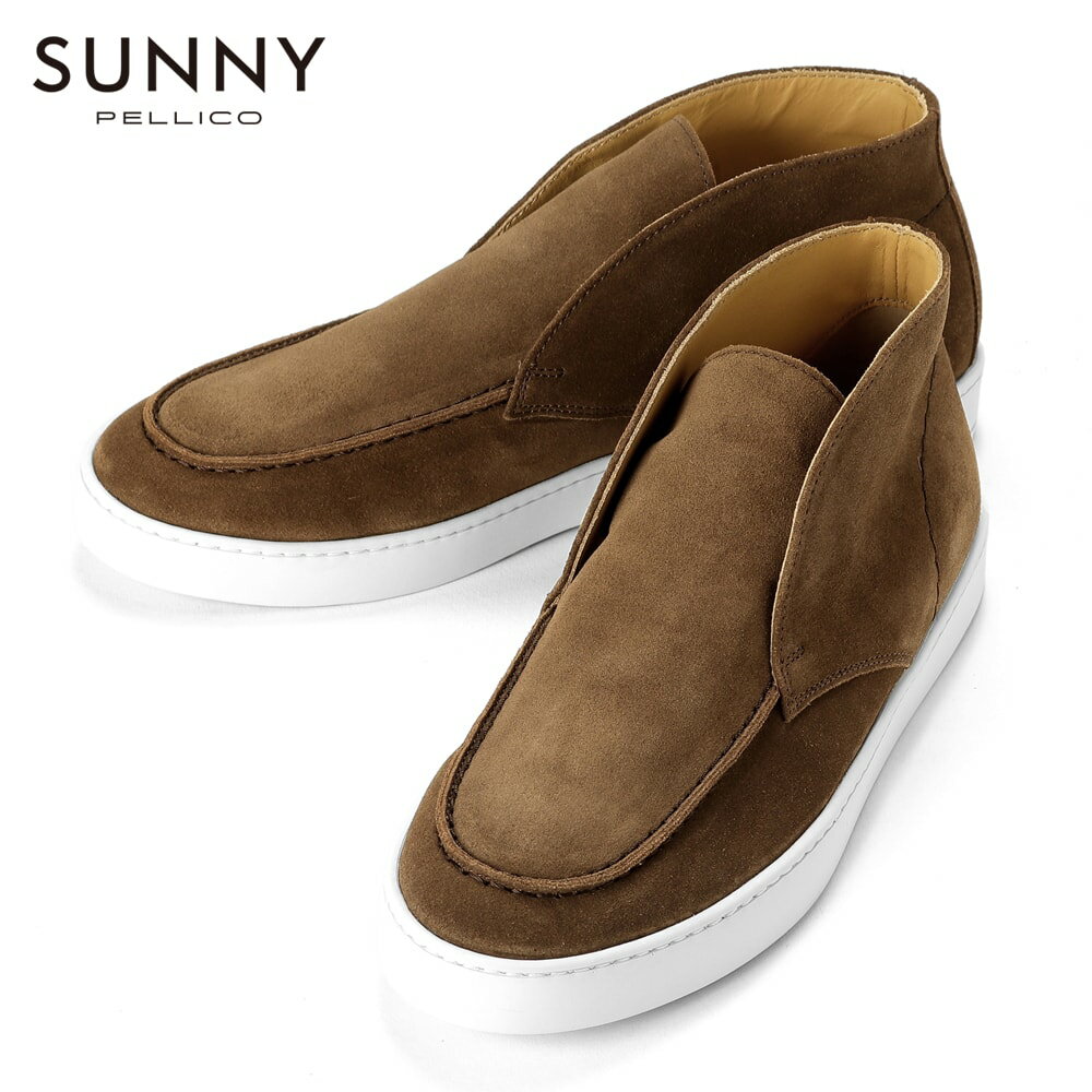 ペリーコサニー PELLICO SUNNY / 【国内正規品】 / カーフスエードモカシンアンクルブーツ「M007」(SIENA/ブラウン)/ メンズ イタリア...