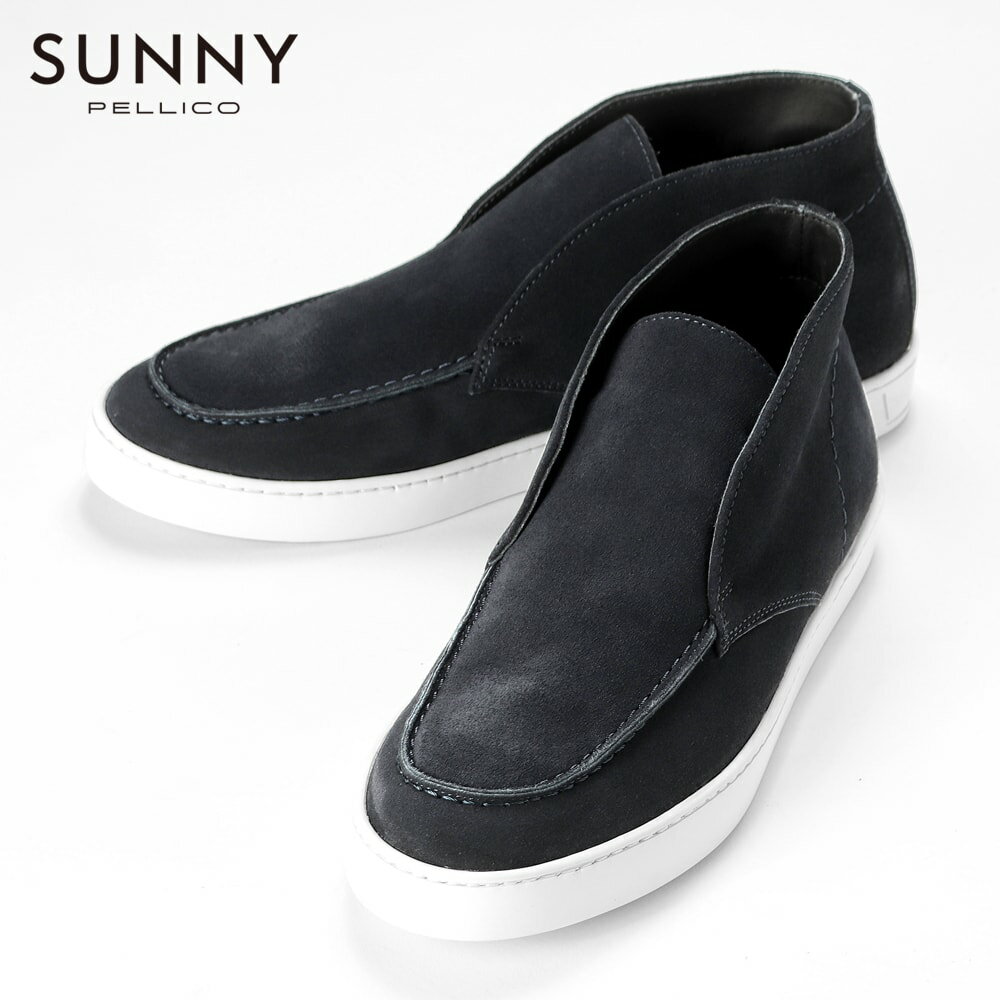 ペリーコサニー PELLICO SUNNY / 【国内正規品】 / カーフスエードモカシンアンクルブーツ「M007」(DEEPBLUE/ネイビー)/ メンズ イ...