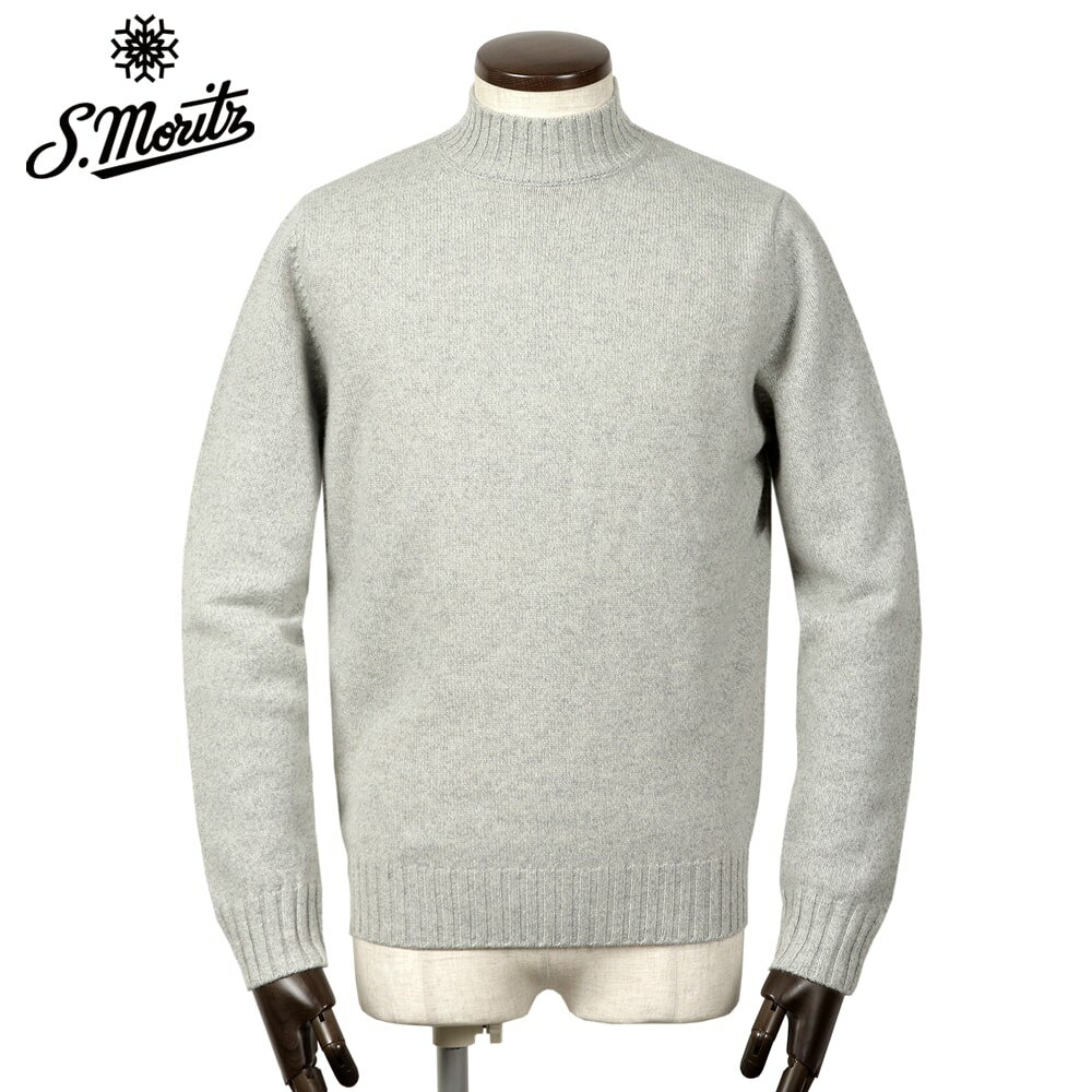 サンモリッツ S.Moritz ／ 25-26AW Super120’sウールカシミヤ7ゲージモックネックニット「LU3ML WC7R」..