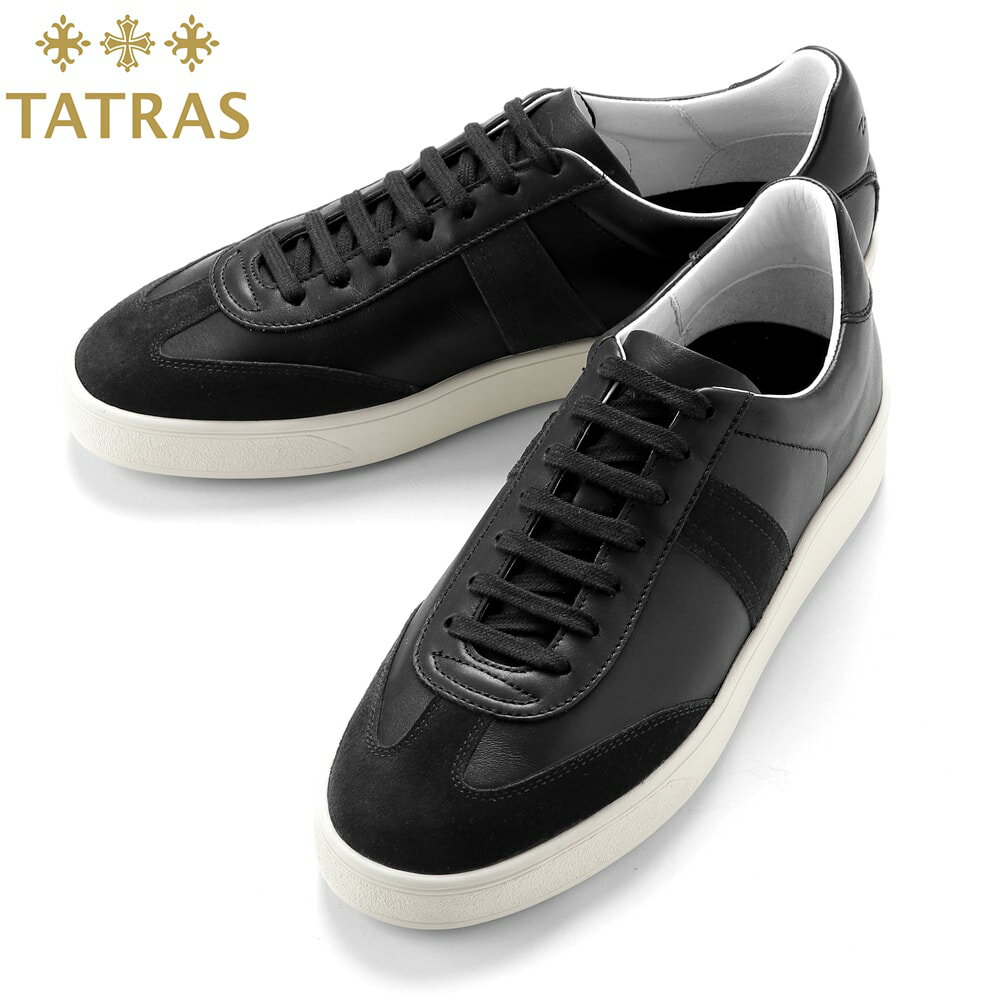 タトラス TATRAS ／ 【国内正規品】 ／ カーフレザーレースアップスニーカー「GODRANO」（ブラック）／ ゴドラノ MJXA0142120248 メンズ イタリア 靴 シューズ レザースニーカー 表革