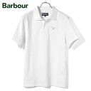 【ポイント10倍】バブアー Barbour 【国内正規品】 / 25SS コットン鹿の子リブカラー半袖ポロシャツ「TAILOED POLO SHIRT(MML0358)」(ホワイト)/ 春夏 メンズ トップス カノコポロ イギリス ロゴ刺繍 ゴルフ