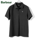 【ポイント10倍】バブアー Barbour 【国内正規品】 / 25SS コットン鹿の子リブカラー半袖ポロシャツ「TAILOED POLO SHIRT(MML0358)」(ブラック)/ 春夏 メンズ トップス カノコポロ イギリス ロゴ刺繍 ゴルフ