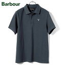 バブアー Barbour 【国内正規品】 / 25SS コットン鹿の子リブカラー半袖ポロシャツ「TAILOED POLO SHIRT(MML0358)」(ネイビー)/ 春夏 メンズ トップス カノコポロ イギリス ロゴ刺繍 ゴルフ