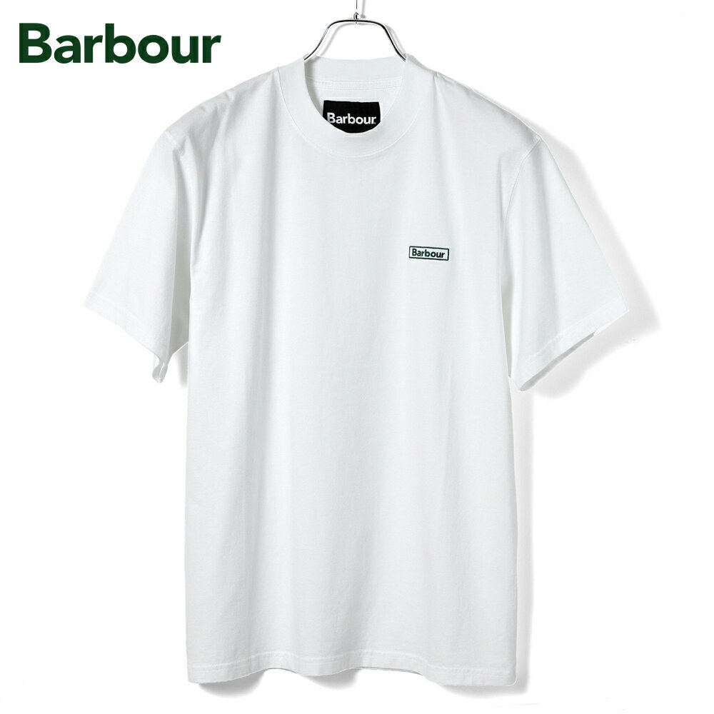 楽天粋な着こなし　楽天市場店【SALE】バブアー Barbour 【国内正規品】 ／ 25SS コットンテンジク半袖クルーネックカットソー「WALTON EMBROIDERED T-SHIRT（MTS1405）」（ホワイト）【ラッピング対応】／ 春夏 メンズ トップス 半袖Tシャツ 天竺 オーバーサイズ