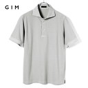 ジム GIM / 【国内正規品】 / 当店別注 手染め40番手双糸コットン引き揃え鹿の子半袖ポロシャツ「25201529」(ライトグレー)/ 春夏 メンズ 日本製 台襟ポロ ドレスポロ カノコポロ ワイドカラー