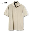 【ポイント10倍】ジム GIM / 【国内正規品】 / 当店別注 手染め40番手双糸コットン引き揃え鹿の子半袖ポロシャツ「25201529」(オートミール)/ 春夏 メンズ 日本製 台襟ポロ ドレスポロ カノコポロ ワイドカラー