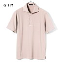 【ポイント10倍】ジム GIM / 【国内正規品】 / 当店別注 手染め40番手双糸コットン引き揃え鹿の子半袖ポロシャツ「25201529」(ローズピンク)/ 春夏 メンズ 日本製 台襟ポロ ドレスポロ カノコポロ ワイドカラー