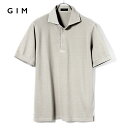 【ポイント10倍】ジム GIM / 【国内正規品】 / 当店別注 手染め40番手双糸コットン引き揃え鹿の子半袖ポロシャツ「25201529」(パールグレー)/ 春夏 メンズ 日本製 台襟ポロ ドレスポロ カノコポロ ワイドカラー