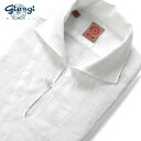 【訳あり】【返品・交換不可】 ジャンジ GIANGI / 25SS 製品洗いリネンポプリンカプリシャツ「9944」(ホワイト / サイズ41)/ 春夏 メンズ イタリア カジュアルシャツ リネンシャツ 麻シャツ 無地 ウォッシュ(4)