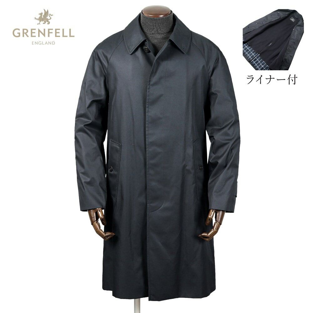 GRENFELL ステンカラー バルマカーンコート 千鳥格子 38 希少 GRENFELL ステンカラー バルマカーンコート 千鳥格子 38 希少