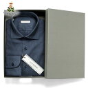 【ポイント10倍】【SALE/返品・交換不可】ギローバー GUY ROVER / 25SS リネンコットンポプリンワイドカラーシャツ「C2670」(ネイビー)/ 春夏 メンズ イタリア 長袖シャツ リネンシャツ 麻シャツ