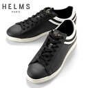 【ポイント10倍】エルムパリ HELMS PARIS / 【国内正規品】 / スムースレザーレースアップスニーカー「FLYING ACE」(BLACK/WHITE/ブラック×ホワイト)/ メンズ フランス 靴 シューズ レザースニーカー カーフ 表革