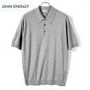 ジョンスメドレー JOHN SMEDLEY / 25SS シーアイランドコットン30ゲージ半袖ニットポロシャツ「ISIS」(SILVER/シルバー)/ アイシス...