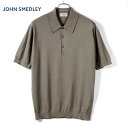 ジョンスメドレー JOHN SMEDLEY / 25SS シーアイランドコットン30ゲージ半袖ニットポロシャツ「ISIS」(BEIGE MUSK/ベージュムスク...