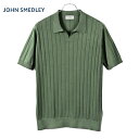 ジョンスメドレー JOHN SMEDLEY / 25SS シーアイランドコットン30ゲージ半袖スキッパーニットポロシャツ「ROPER」(PALM/パーム)/ ロ...