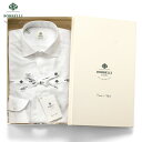 【クーポン対象】ルイジボレッリ ルイジボレリ LUIGI BORRELLI / 25SS コットンリネンポプリンワンピースカラードレスシャツ「NISIDA(SR1806)」(ホワイト)/ あす楽非対応 メンズ イタリア 手縫い ビジネス ワイシャツ イタリアンカラー ニシダ 無地