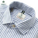 【ポイント10倍】 ルイジボレッリ ルイジボレリ LUIGI BORRELLI / 25SS リネンコットンポプリン逆ハイストライプワンピースカラーカジュアルシ...