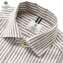 【ポイント10倍】 ルイジボレッリ ルイジボレリ LUIGI BORRELLI / 25SS リネンコットンポプリン逆ハイストライプワンピースカラーカジュアルシ...