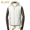 ムーレー MOORER / 【国内正規品】 / 防水透湿ポリエステルタフタフーデッドベスト「LUIS-STP」(BLANC/ホワイト)【ハンガー便選択OK】/ ...