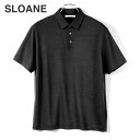 スローン SLOANE / 【国内正規品】 / 当店別注72番手双糸ウォッシャブルウールテンジク半袖ポロシャツ「SL8S-T709」(ブラック)/ セール除外品...