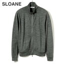 スローン SLOANE / 【国内正規品】 / 当店別注72番手双糸ウォッシャブルウールテンジク立ち襟ジップカーディガン「SL9S-T922」(ミディアムグレー...