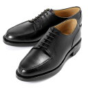 クロケット＆ジョーンズ CROCKETT＆JONES ／ 【国内正規品】 当店別注ペブルグレインレザーUチップダービー「MORETON」（BLACK／ブラック） ／ モールトン 英国 外羽根 靴 革 レザー ビジネス シューズ グッドイヤー