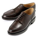 クロケット＆ジョーンズ CROCKETT＆JONES ／ 【国内正規品】 当店別注ペブルグレインレザーUチップダービー「MORETON」（DARK BROWN／ダークブラウン） ／ モールトン 英国 外羽根 靴 革 レザー ビジネス シューズ グッドイヤー