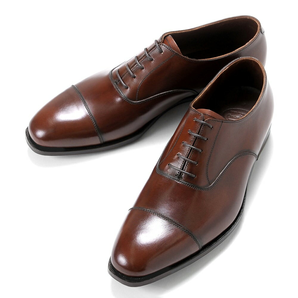 クロケット＆ジョーンズ CROCKETT＆JONES ／  アンティークカーフストレートチップ「AUDLEY 3（HAND GRADE）」（CHESTNUT／チェスナットブラウン）／ オードリー 英国 靴 革 レザー シューズ グッドイヤー ハンドグレード