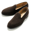 クロケット＆ジョーンズ CROCKETT＆JONES ／ 【国内正規品】 ／ レペロスエードアルバートスリッパ「KENSINGTON 4」（DARK BROWN／ダークブラウン）／ ケンジントン 英国 ローファー スリッポン 靴 革 レザー ビジネス ダイナイトソール