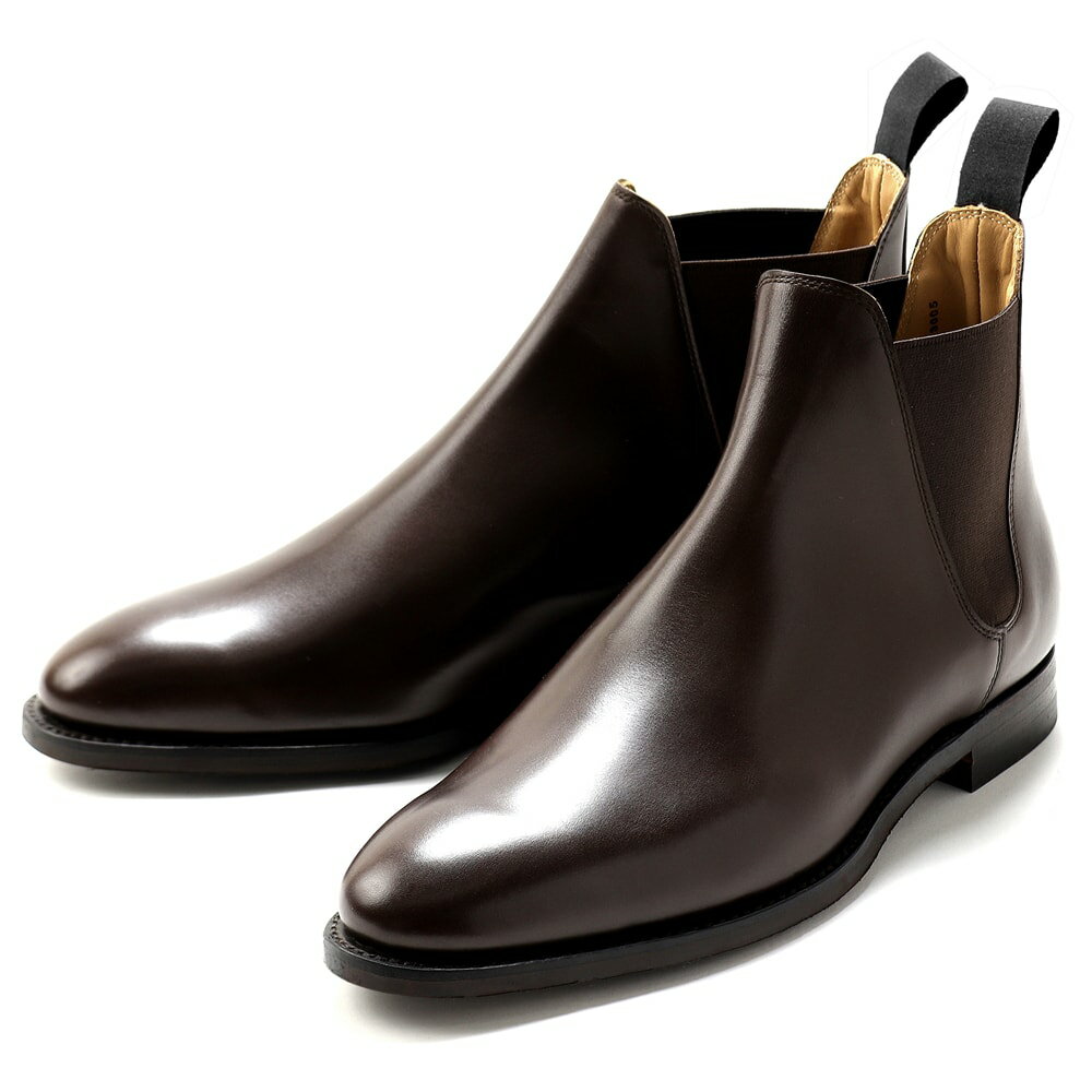 【クーポン対象】クロケット＆ジョーンズ CROCKETT＆JONES ／ 【国内正規品】 ／ アニリンカーフサイドゴアブーツ「CHELSEA 8」（COFFEE／コーヒーブラウン）／ 英国 靴 革 レザー ビジネス シューズ グッドイヤー チェルシー ダイナイトソール