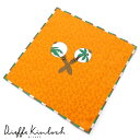 ディエッフェ キンロック Dieffe Kinloch / コットンポプリンプリントハンカチーフ「CUBA/MARACAS」(オレンジ基調)【ネコポス対応 / ...