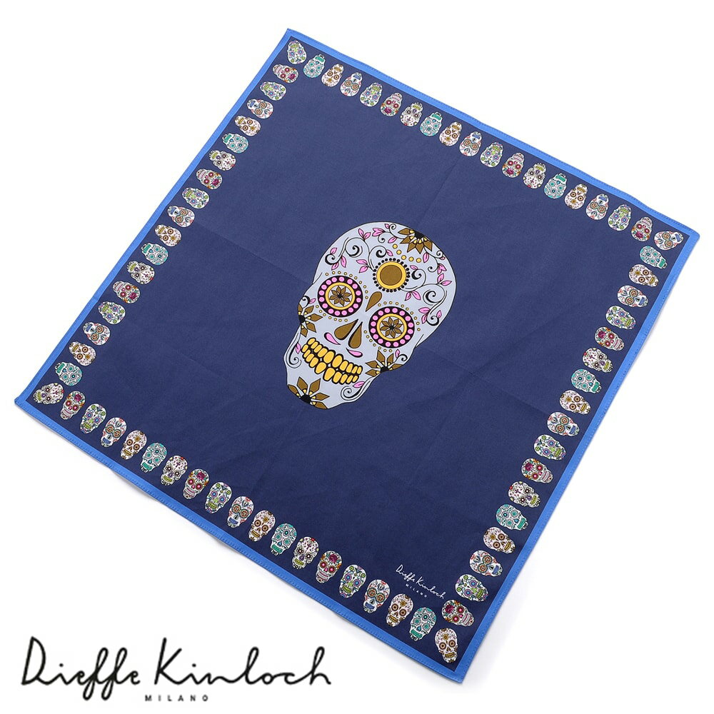 【ポイント10倍】ディエッフェ キンロック Dieffe Kinloch ／ コットンポプリンプリントハンカチーフ「..