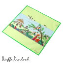 ディエッフェ キンロック Dieffe Kinloch / コットンポプリンプリントハンカチーフ「HAWAII/HAWAII BEACH」(ペールグリーン基調)...