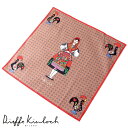 ディエッフェ キンロック Dieffe Kinloch / コットンポプリンプリントハンカチーフ「PORTUGAL/FOLK LADY」(シナモンブラウン基調)...