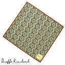 ディエッフェ キンロック Dieffe Kinloch / コットンポプリンプリントハンカチーフ「BRASIL/TATTOO RHOMBUS」(シャンパンベージ...