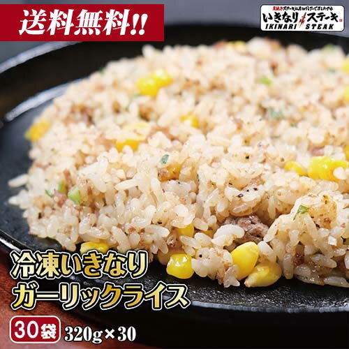 【送料無料】いきなり！ガーリックライス ビックサイズ320g×30袋 セット! 【いきなり！ステーキ 冷凍 ビーフ 肉 レンジで加熱 レンジで簡単 チャーハン 1カ月分】豪華 冷凍食品 ギフト お中元 お歳暮