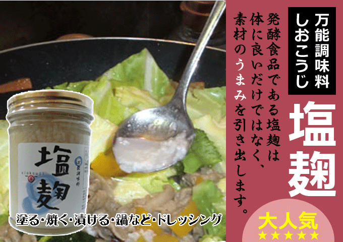 塩麹（しおこうじ）※九州　熊本産米使用【無添加】【発酵食品】内容量180g入のサムネイル