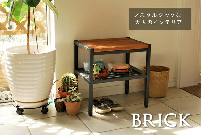 天然木製サイドテーブル PT-400BRN