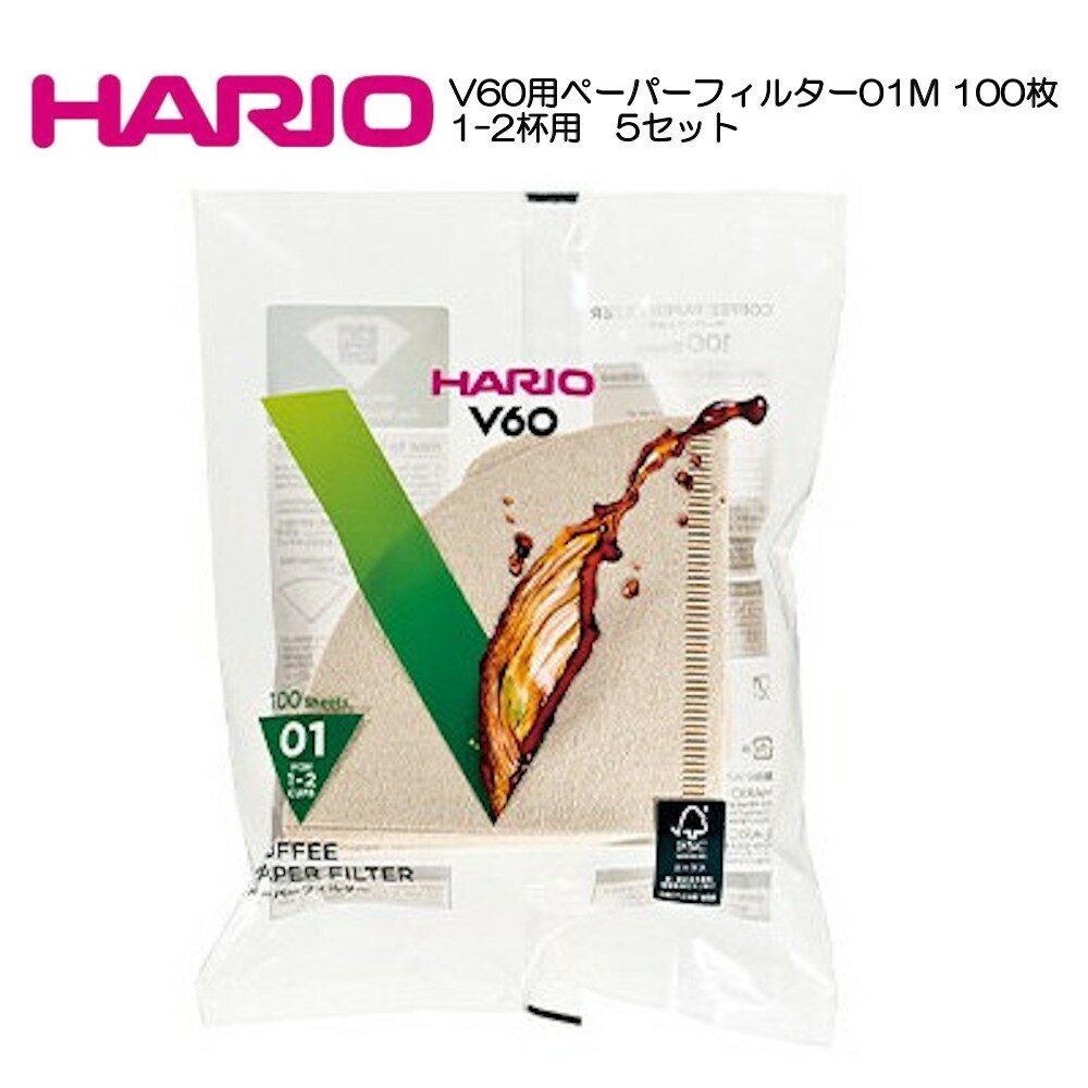 HARIO V60ѥڡѡե륿 100 1-2 5å VCF-01-100M