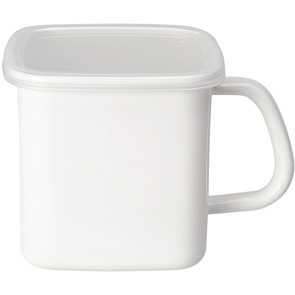 送料無料 野田琺瑯 持ち手付ストッカー角型Lシール蓋付 ホワイトシリーズ White Series みそポット MS-12K HNM