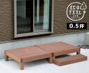 人工木ウッドデッキ ecofeel(エコフィール)2台 ステップセット PWDE-2P-STP