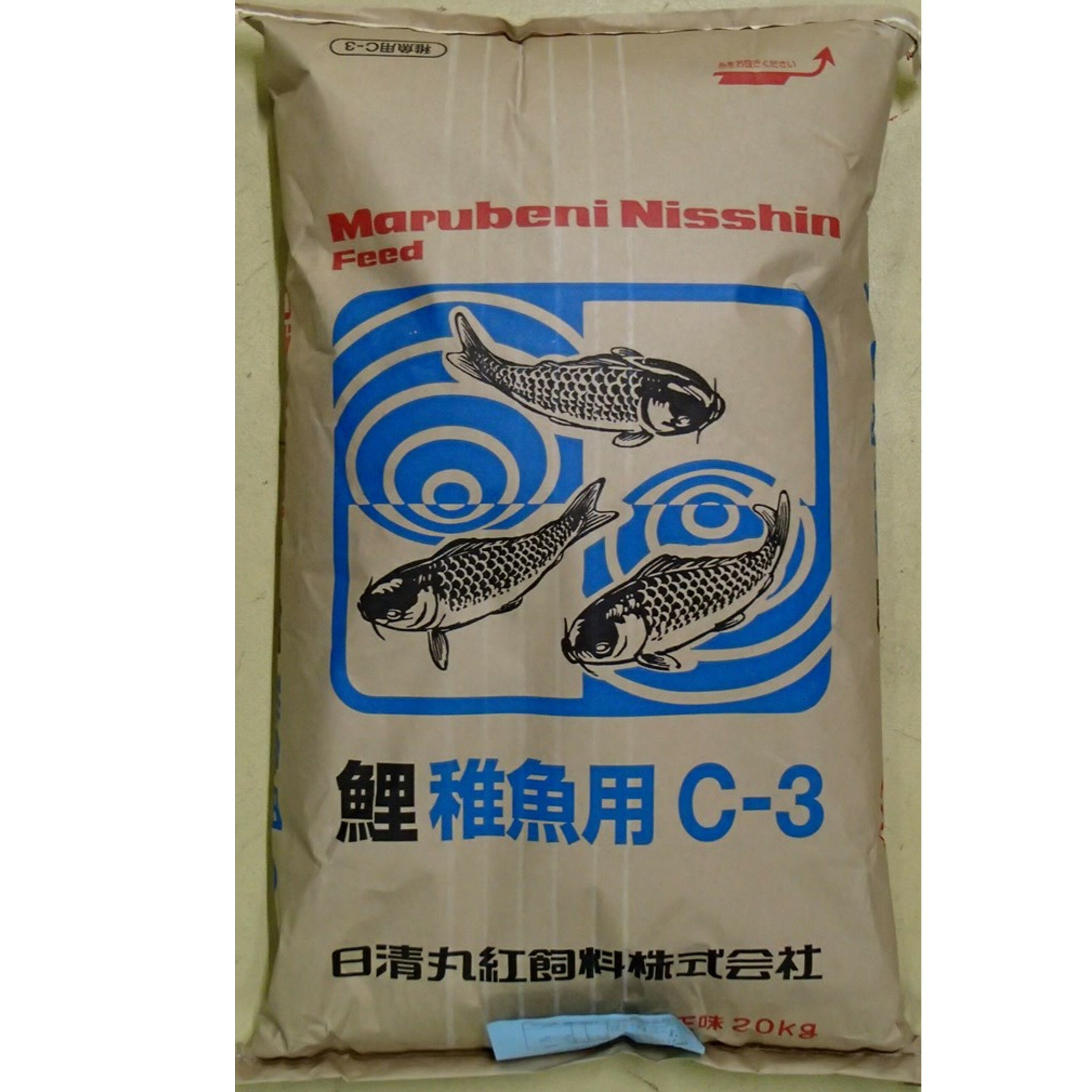 お盆明けの発送の可能性有 日清丸紅飼料鯉稚魚用 C-3 20kg 粒径(mm)1.7~2.3 日清丸紅飼料 鯉 鯉の餌 金魚 金魚の餌 熱帯魚 熱帯魚の餌