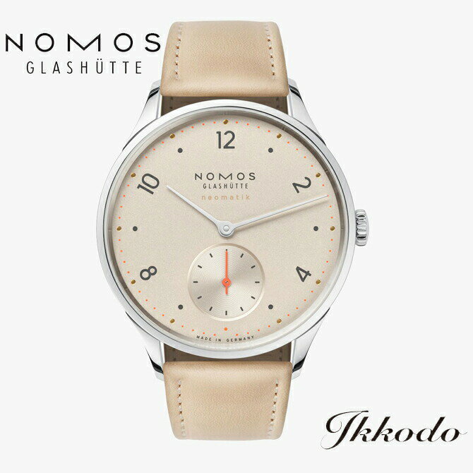 【茜ストラップ付属スペシャルセット】 NOMOS ノモス ミニマティック シャンパーニュ 自動巻き ステンレススティールケース カウハイドレザー 替えバンド茜付属(レザー) 35.5ミリ ドイツ製 日本国内正規品 腕時計 2年保証 MM130011CH2